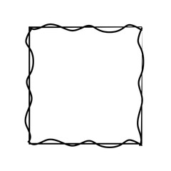 square classic frame design border outline vector illustration