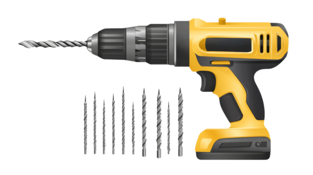 Cordless Drill and Drill Bits Set.