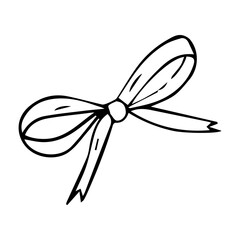 bows vector minimalist hand drawn illustration. Perfect for greeting cards, wedding invitations, poster design, postcards, branding, logo design, background.