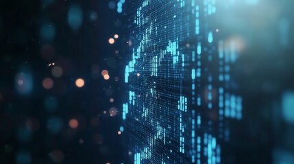 Obraz premium Dynamic digital financial graph reflecting market trends and data fluctuations