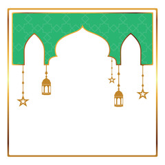 Islamic frame and luxury Islamic background design template
