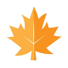 maple leaf silhouette abstract vector on a white background