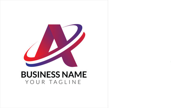 A abstract modern minimalist typography 3a colorful letter logo design template