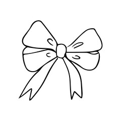 bows vector minimalist hand drawn illustration. Perfect for greeting cards, wedding invitations, poster design, postcards, branding, logo design, background.