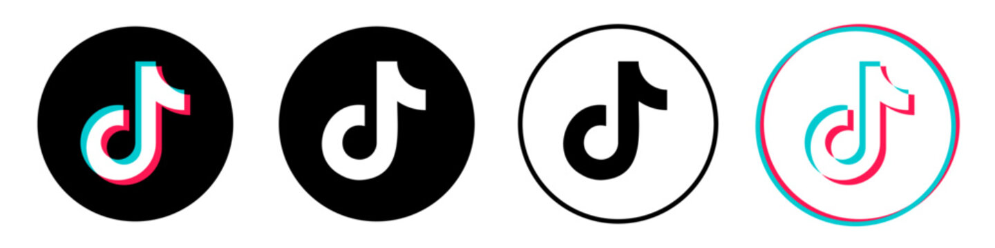 Tik Tok glitch icon of social media. Tik Tok icon. tik tok application. Vector flat icon.