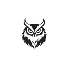 wl logo animal simple line vector logo design template owl bird planet abstract design template Simple owl head logo design icon cute animal vector 