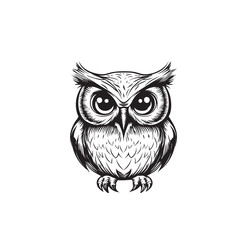 Cute owl symbol. Animal cartoon mascot. Owl vector sign. Owl icon. Owl logo design template. Vector illustration