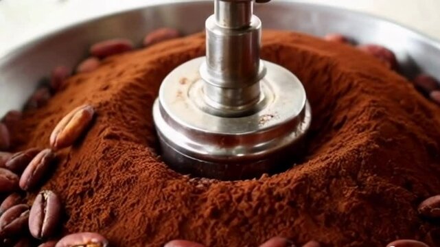 cocoa beans that have gone through the drying process