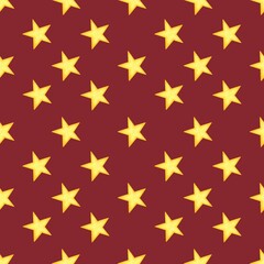 Classics Seamless Christmas Star Pattern with Red Background