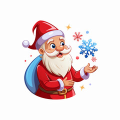 Cartoon Santa Claus Sticker