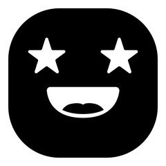 Simple emoji silhouette icon