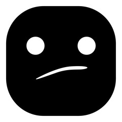 Simple emoji silhouette icon