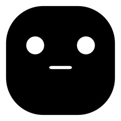 Simple emoji silhouette icon