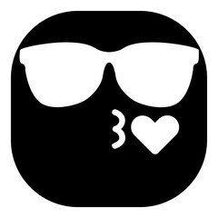 Simple emoji silhouette icon