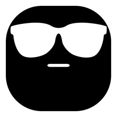 Simple emoji silhouette icon