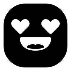 Simple emoji silhouette icon
