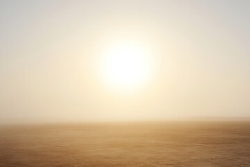 A Sunlit Foggy Landscape with a Hazy Horizon