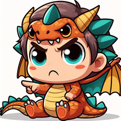 Naklejka premium dragon cosplay