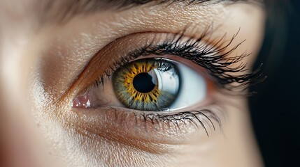 Obraz premium 23 Closeup of an eye chart being pointed to during a vision test, eye exam, visual health checkup