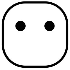 Emotionless Emoji Icon. Simple Smiley Vector Illustration.