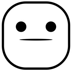 Fototapeta premium Flat Face Emoji Icon. Simple Smiley Vector Illustration.