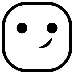 Smiley Emoji Icon. Simple Smiley Vector Illustration.