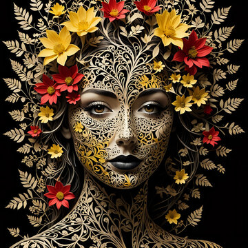 Abstraktion Die florale Verflechtung der Gedanken 1х1. Hintergrund f&uuml;r das Design 3.