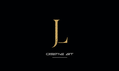 JL, LJ, J, L abstract letters logo monogram