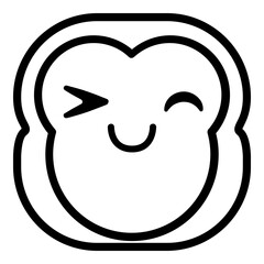 Okay Monkey Emoji. Simple Ape Smiley Icon.