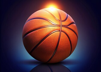 Fototapeta premium High-Quality Basketball Ball Vector PNG for Sports and Fitness Designs, Illustrations, and Graphics