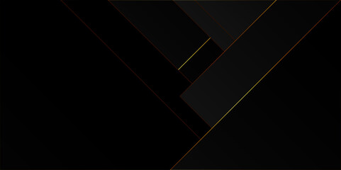 Abstract background with black color technology modern background design, Tech abstract background with geometric lines and business concept modern geometric shapes.	