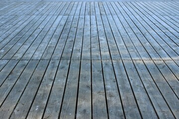 The flooring is made of wooden planks. Russia.