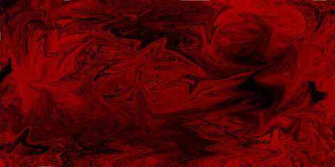 Abstract red background vintage grunge texture & dark wall background texture. Blood splash space on wall, red horror wall. Old vintage distressed red paper texture. Concrete crack, scratches wall tex © JERRY