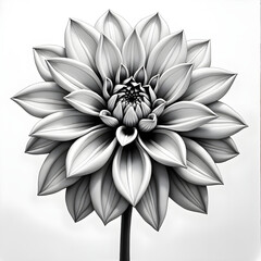 White and black Dahlia flower