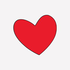 Heart, love, romance or valentine's day red vector icon for apps and websites. Heart vector icons. icon love, love Valentine's Day. Romantic design and love
 illustrations.