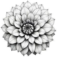 White and black Dahlia flower