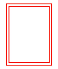 red frame isolated on white