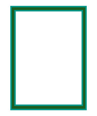green frame isolated on white
