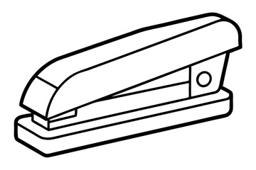 Stapler machine. Vector outline icon isolated