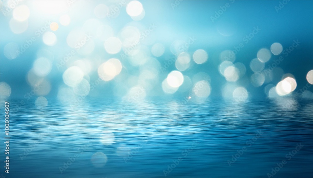 Wall mural blurred water background with bokeh for design