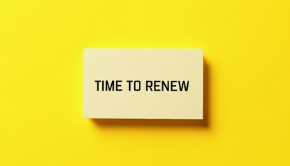  Time to Renew  A reminder for timely action