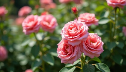  Blooming beauty in a field of pink roses