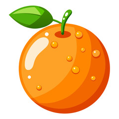 orange fruit vector illustration  - vector illustration of orange isolated on white, orange vector art