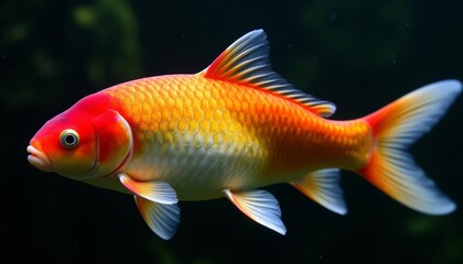  Vividly colored fish swimming in the deep