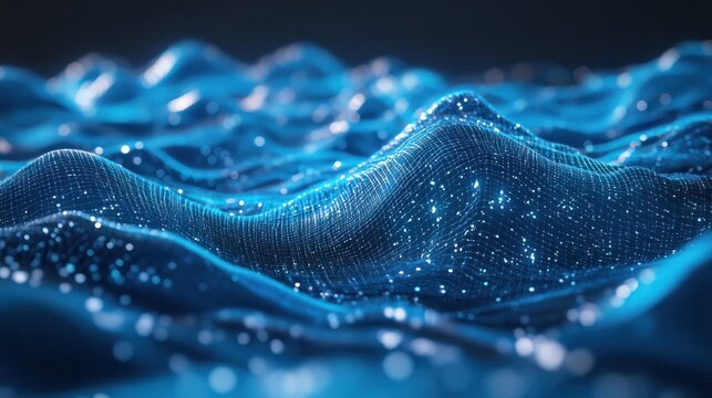 Datenflut, eine digitale Welle aus Informationen und Daten, Generative KI