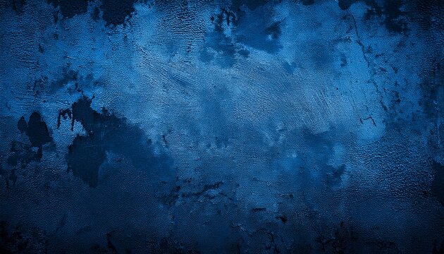 Detail of old distessed dark blue wall, grungy background or texture