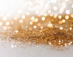 Konfetti, Glitzer, Bokeh, Silvesterhintergrund, innen weiß 