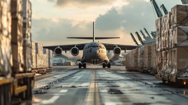Cargo Plane Ready for Takeoff.