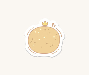 potato illustration sticker cartoon hand drawn style