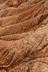 Close up of dry terrain in Tatacoa Desert, Colombia